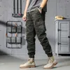 Pantalon pour hommes Automne / Hiver 2022 Homme Casual Long Multi-Sac Strap Harun Cargo Loose Cotton