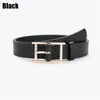 Belts Women Gold Square PU H Belt Fashion Metal Pin Buckle Rectangle For Luxury Black Waistband Female Dress Jeans