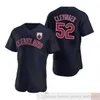 2021 Baseball Men #12 Francisco Lindor 4 Bradley Zimmer 33 Brad Hand Bieber Santana Custom Women Youth Navy Negro Ligas Jersey