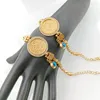 Bangle Middle East Arabian Wedding Bridal Accessories With Copper Gold Plated Armband Turkish Fashion Charm Lucky Eye