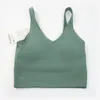 Womens clássico lululemen popular sutiã de fitness manteiga macio feminino esporte tanque ginásio colheita yoga colete beleza volta à prova de choque com almofada removível no peito atacado retalhos