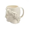 Mugs Spanish Ancient Greek Apollo David Head Mug Roman Sculpture Water Cup