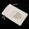 Present Wrap 10sts säckväv Jute Drawstring Pouch Påsar säck för bröllopsfest gynnar heminredning smycken diverse behållare