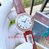 Orologio da polso eccellente Orologio da donna nuova versione 33mm Quadrante bianco 2813 Movimento meccanico automatico Cinturino in pelle Orologi moda donna