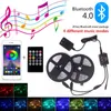 Bandes 5M 10M 15M 20M Led Strip Lights RGB Étanche / Non Étanche Bluetooth Flexible Ruban Ruban Diode Décoration Pour Mur Chambre