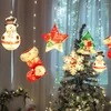 Strings 3M Snowflake Star LED Curtain String Light USB Christmas Window Icicle Fairy Garland For Holiday Wedding Party Decor