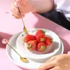 Dinnerware Sets 8 Color Steel Fruit Fork Creative Cute Spoon Donut Dessert Cake Table Tool