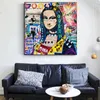 Graffiti Klok Meng Street Art Leinwand Malerei Bild Drucke Abstrakter Charakter Wandbeschilderung Woonkamer Home Decor Schilder Poster