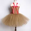 Ocasiões especiais vestido de tutu de cervo para crianças trajes de Natal de Halloween