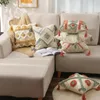 Kussen boho cover Marokko getuft kwastige worp covers 45x45 woonkamer decoratie kast case sofa boerderij home decor
