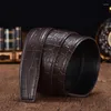 Belts Designer Men High Quality Male Genuine Leather Strap Luxury Crocodile Mens Waistband For Jeans KZM006