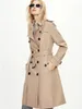 Spring Autumn Womens Trench Coat England Style Jacket Female Waterproof Classic Double Breasted Khaki Outerwear Coats