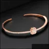 Bangle Bangle Trendy Luxury القابلة للتكديس للنساء الزفاف فلوريدا الزركون الزركون الكريستال CZ دبي الحزب الحفل المجوهرات التسليم 2021 BR DHUZ7