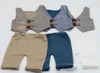 Dopklänningar Nyfödda POGRAFI Kostym Rekvisiter Baby Boy Vest Pants Babykläder för Po Shoot Picture Accessories Bebe Ge