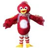 2022 H￶gkvalitativ Hot Red Bird -maskot kostymer Fancy Dress Real Photo