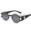 Ontwerper Versage Sunglass Cyclus Luxueus Europa en Amerika Modemerken Dames Heren Vintage Rijden Honkbal Sport Cat Eye Ronde Zomer Medussa Zonnebrillen