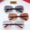 Sunglasses Retro Women Designer Design Rimless Gradient Sun Glasses Shades Cutting Lens Ladies Frameless Eyeglasses