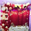 Decoração de festa 118pcs kit de guirlanda de balão bordô DIY Bush Balloons Balloons Strip for Wedding Bachelorette Birthday Birthday