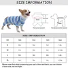 Chien vêtements rayé combinaison 4 pattes pyjama manteau allaitement ventre sevrage vêtements body maison porter animal petit serré