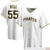 2021 Man Women Youth #55 Josh Bell Baseball Jerseys Stitched 6 Starling Marte 24 Chris Archer 21 Roberto Clemente Home Road Black Grey