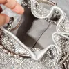 2022 Avondzakken Diamanten Tassel Koppeling Tas Dames Luxe designer Keten Metalen Ring Handgreep Shiny Crystal Embet Purse Bridal Wedding Party