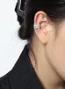 Backs Ohrringe Goth 925 Sterling Silber Unregelmäßige Micro Intarsien Zirkon Design Clip Für Frauen Boho Personalisierter Ästhetischer Schmuck