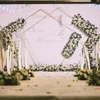 50 cm DIY künstliche dekorative Blumenreihe Acanthosphere Eukalyptus Hochzeit Home Hintergrund Dekor Blumen Rose Pfingstrose Hortensie Pflanzenmischung Bogen Tischdekoration