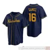 2021 Mężczyźni #3 Orlando Arcia Baseball Jerseys 8 Ryan Braun 22 Christian Yelich Hiura Mitchell Gamel Custom Women Młodzieżowa Navy Alternate