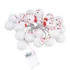 Decorações de natal Snowman Snow String Lights Operou 2 Modos for Home Garden Festival