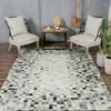 Carpets European Style Simple Living Room Bedroom Table Rugs Cowhide Manual Stitching Carpet Luxurious Large Rug