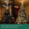 Ночные огни звезда рождественский топпер дерево, освещенный вращающимися снежными светодиодными проекторами рождественские украшения для ЕС.