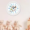 Horloges murales dessin animé bricolage horloge Non tic-tac autocollants ornement pour enfants salon décoration de la maison cadeaux anniversaire