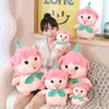 Kawaii dessin animé gras cochon avec fleur jouets en peluche mignon animal poupée en peluche molleuse piggy oreiller d'anniversaire pour enfants fille