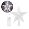 Strings Christmas Tree Decoration Flashing LED Color Changing Lamp Xmas Topper Star Decorations Light For Home Decor