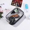 PVC imperme￡vel PVC Clear Cosmetic Bolsa embreagem transparente com z￭per da caixa de maquiagem Pacote de f￩rias Banheiro de banheiro Bolsa de viagens Organizador