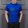 Maglioni da uomo Asian 2022 Casual da uomo a maniche corte di lusso con motivo a corona Pullover Brand Slim Bottoming T-Shirt maglione