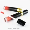 Läppglans 20 färger Gradien lipgloss privat etikett Custom Black Round Tube Bulk Makeup