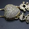Pendant Necklaces Luxury High Quality Cubic Zirconia Heart Shape Girl Boy Necklace Family Love Kids Pendants Women Fashion Jewelry CZ Gift