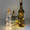 Dizeler güneş enerjisi mantar şarap şişesi ışık diy Noel dekorasyon su geçirmez LED ip çubuğu durdurucu