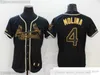 2021 Dikiş Beyzbol 1 Ozzie Smith Forma Mavi 4 Yadier Molina Jersey 46 Paul Goldschmidt Siyah Beyaz Kırmızı Boş Boş Adam Adını Yok