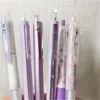 3 pezzi di penna gel Simple Ins Press da 0,5 mm, set di pennelli per inchiostro nero, articoli di cancelleria creativa per ufficio scolastico Kawaii