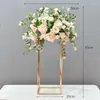 Fleurs décoratives faites sur commande boule de fleurs artificielles pièce maîtresse de Table en soie pour la fête événement mariage décor route plomb Bouquet