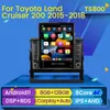 Tesla Stile Android Car dvd Radio Stereo Player Per Toyota Land Cruiser LC 200 2016-2019 Multimedia Video Navigazione GPS BT