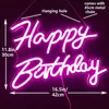 Decoraci￳n de fiestas LED Neon Feliz cumplea￱os Light Sign Atm￳sfera de fiesta Acr￭lico