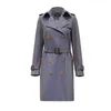 Womens Outerwear Coats Waterproof Cotton Long Classic Double-breasted The Kensington Heritage Trench Coat