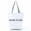 Evening Bags Needle Tubing Pattern Printed Customized Eco Shopper Polyester Totes Women's Handbag Reusable Grocery Bag Pretty Gift