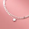 Tobilleras corazón mujer plata 925 amor pierna serpiente cadena pie pulsera joyería esterlina para niñas regalo 20 CM ajustable