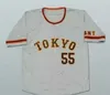 Yomiuri 55 Hideki Matsui 1 Sadaharu Oh Camisas de Beisebol Cheao Stitched Team Cinza Tamanho S-4XL Mix Order