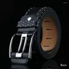 Belts Men Women Vintage Fashion Metal Buckle PU Leather Waist Belt Business Jeans Pants Waistband White/Black/Brown Casual