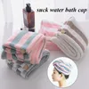 Serviette Rayé Cheveux Secs Bonnet Absorbant Salle de Bain Bain Douche Turban Doux